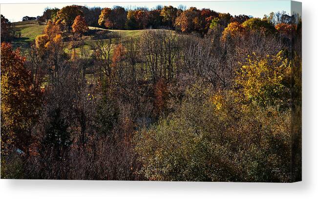 Autumn Canvas Print featuring the photograph Autumn In The Loess Hills of Iowa by Ed Peterson