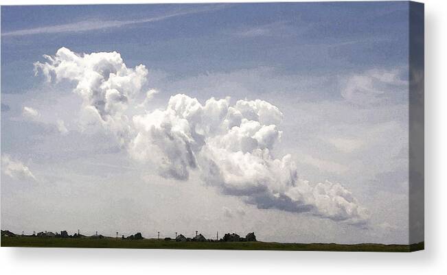 Landscape Canvas Print featuring the photograph Clouds Over the Bay by Michael Friedman