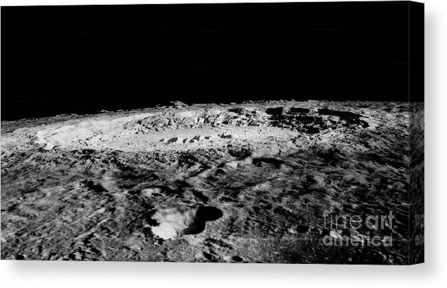 Copernicus Canvas Print featuring the photograph Impact Crater Copernicus by Nasa
