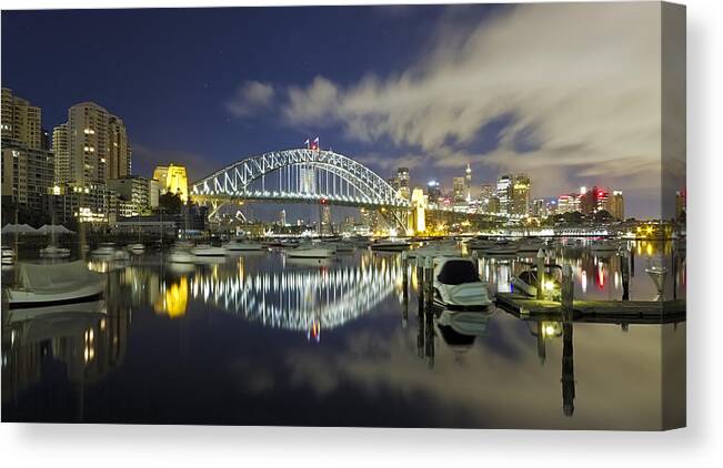 Lavender Bay Canvas Print featuring the photograph Lavenders' Lights by Mark Lucey