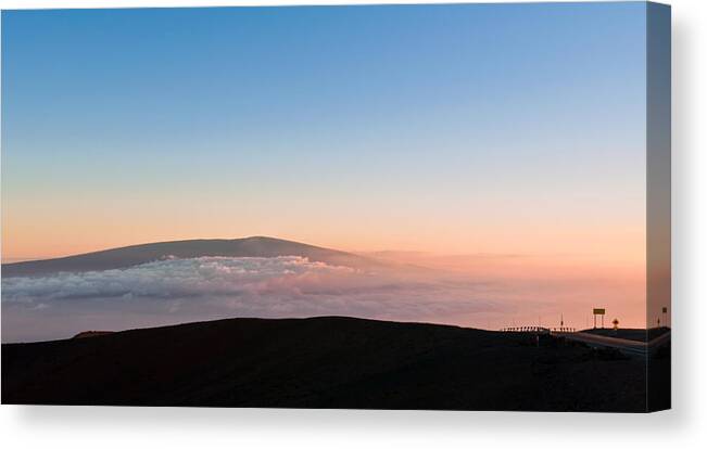 Mauna Loa Canvas Print featuring the photograph Mauna Loa Sunset by Jason Chu