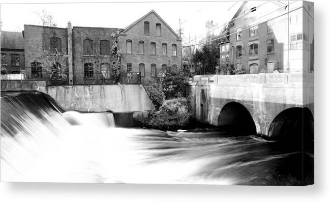 New England Canvas Print featuring the photograph Old New England Mill by Kyle Lee