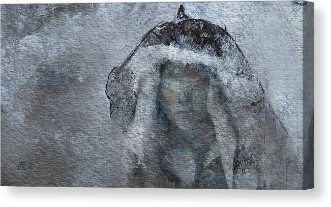 Snow Maiden Canvas Print featuring the digital art Snow Maiden by Jean Moore