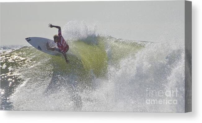 Surf Canvas Print featuring the photograph Taj Burrow at QS Pro 2011 by Scott Evers