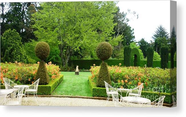 Castle Canvas Print featuring the photograph The Castle Gardens by Therese Alcorn