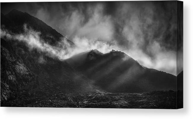 Atmosphere Canvas Print featuring the photograph The Chancel in Black and White by Andy Astbury