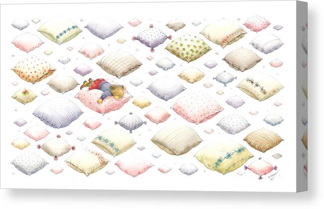 Dream Canvas Print featuring the painting Lisas Journey01 by Kestutis Kasparavicius