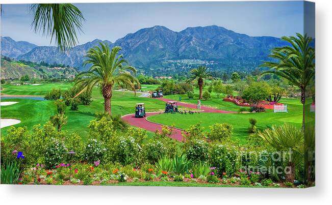 Angeles National Canvas Print featuring the photograph Angeles National Golf Course by David Zanzinger