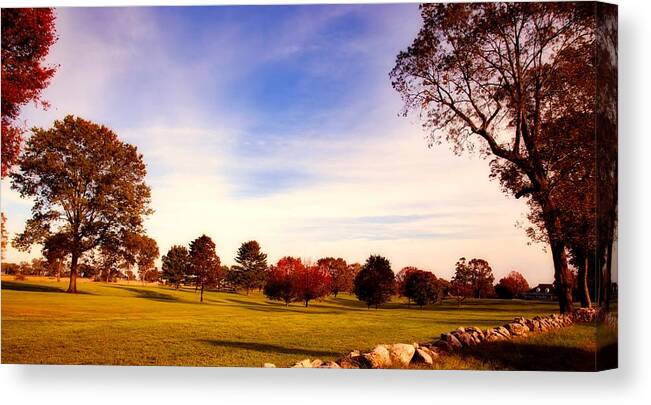Shorehaven Golf Course Canvas Print featuring the photograph Autumn Dreams #1 by Mountain Dreams