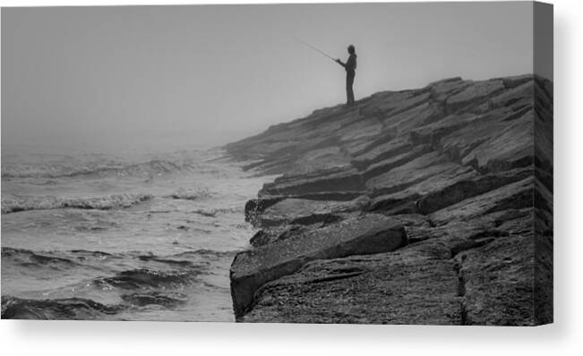 Galveston Canvas Print featuring the photograph Coastal Solitude #1 by James Woody