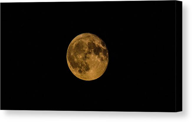 Full Moon Canvas Print featuring the photograph Full Moon Risin #1 by Nick Peters