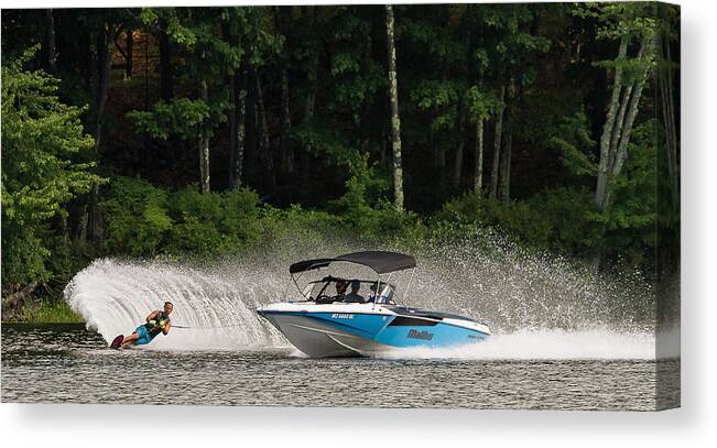  Canvas Print featuring the photograph 38th Annual Lakes Region Open Water Ski Tournament #17 by Benjamin Dahl