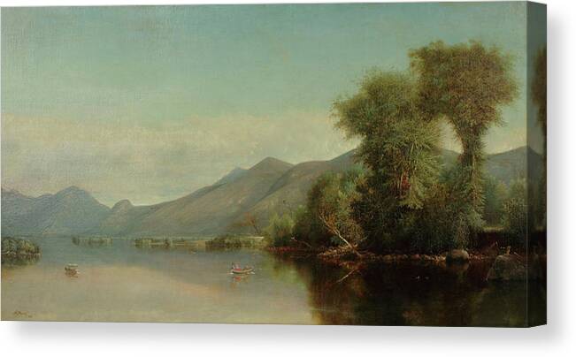 Boating On Lake George Canvas Print featuring the painting Boating on Lake George #2 by Nelson Augustus