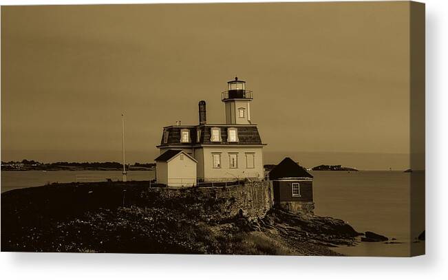 Rose Island Canvas Print featuring the photograph Rose Island Lighthouse #2 by Mountain Dreams