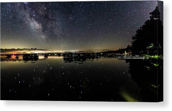 Star Reflections Canvas Print featuring the photograph A little night reflection is always good before bed by Joe Holley