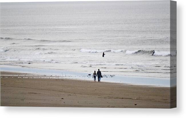 Manzanita Canvas Print featuring the photograph A walk on the beach by Craig Perry-Ollila