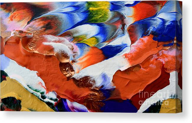 Martha Canvas Print featuring the painting Abstract Series N1015AL by Mas Art Studio