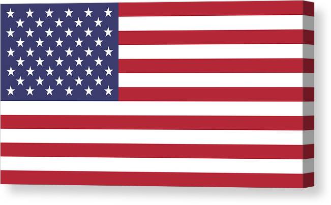 Face Mask Canvas Print featuring the digital art American Flag by Roy Pedersen