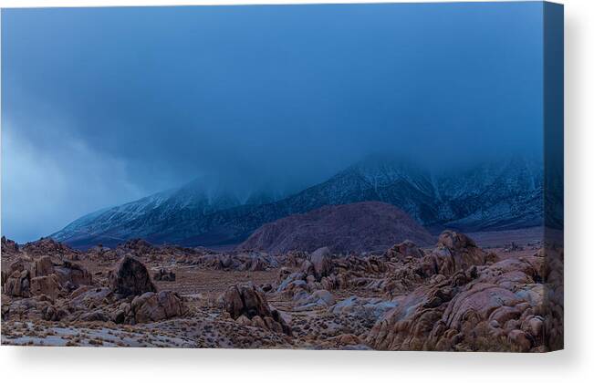 Landscape Canvas Print featuring the photograph Approaching Snow Storm by Jonathan Nguyen