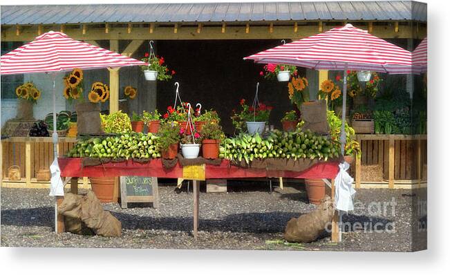 Farm Stand Canvas Print featuring the photograph Beautiful Long Island Farm Stand by Ann Jacobson