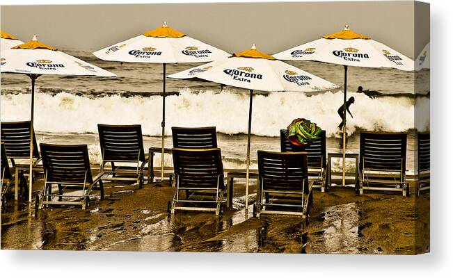 Beach Canvas Print featuring the photograph Beer Surf by Atom Crawford