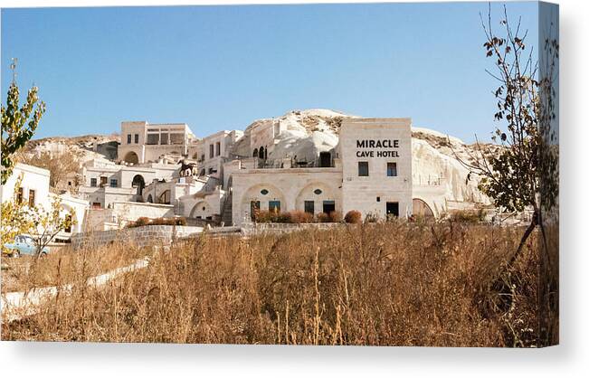 Cave Hotel Canvas Print featuring the photograph Cave Hotel by Phyllis Taylor