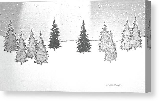 Minimal Canvas Print featuring the mixed media Christmas Eve by Lenore Senior