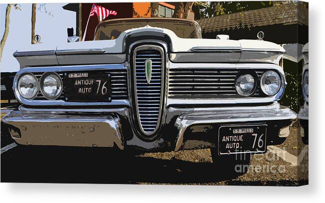 Edsel Canvas Print featuring the painting Classic Edsel by David Lee Thompson