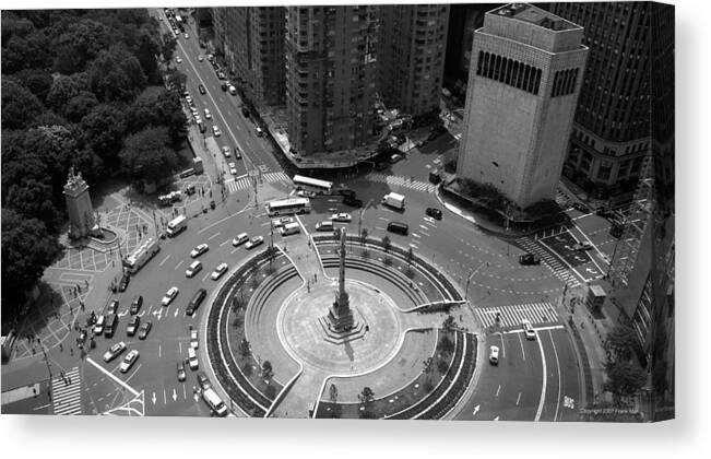 Building Canvas Print featuring the photograph Columbus Circle NYC c.2005 by Frank Mari
