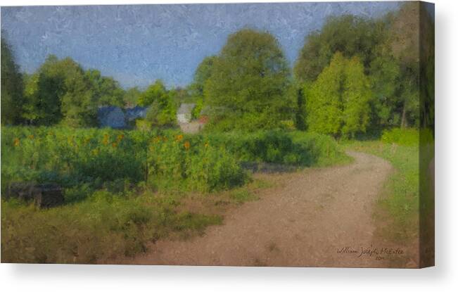 Dirt Road Canvas Print featuring the painting Dirt Road at Langwater Farm by Bill McEntee