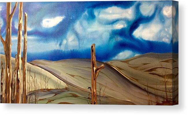 Landscape Canvas Print featuring the painting Escape by Pat Purdy