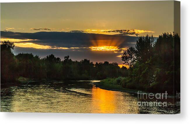 Emmett Canvas Print featuring the photograph Father's Day Sunset by Robert Bales