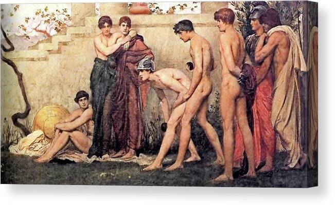 William Blake Richmond Canvas Print featuring the painting Gods at Play by William Blake Richmond