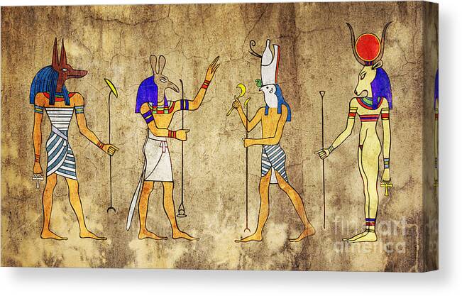 Ancient Egyptian Life Ritual 5 Pieces Canvas Wall Art Poster Print Home Decor