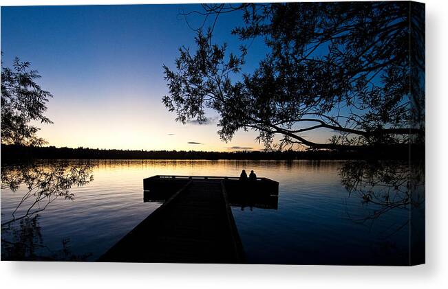 Greenlake Canvas Print featuring the photograph Greenlake Sunset by Mike Reid