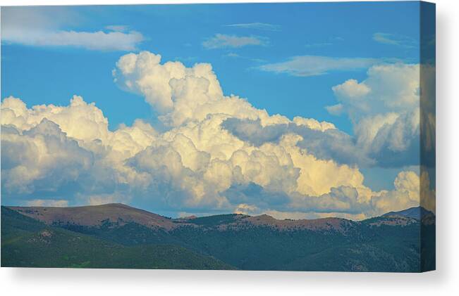 Cloud Formations Canvas Print featuring the photograph Happy People Build Their Inner World. Unhappy People Blame Their Outer World. by Bijan Pirnia
