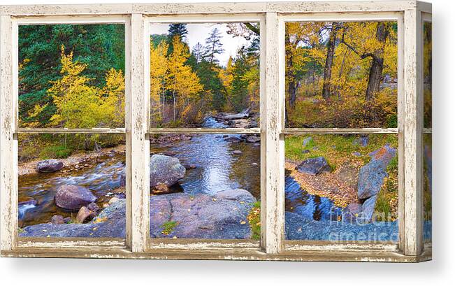 Picture Canvas Print featuring the photograph Happy Place Picture Window Frame Photo Fine Art by James BO Insogna