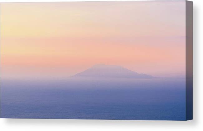 Greece Canvas Print featuring the photograph Island in the morning mist by Todor Nikolov