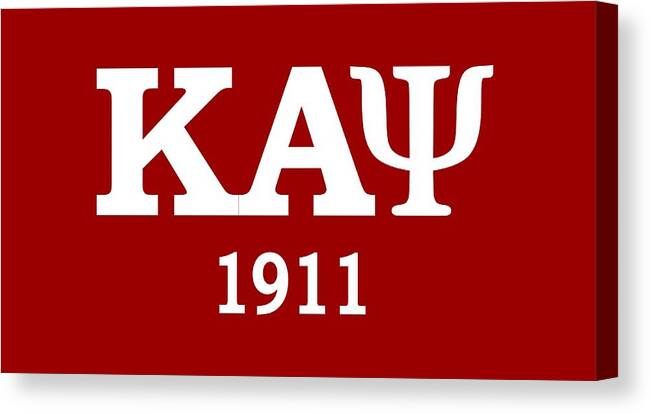 Kappa Alpha Psi Canvas Print featuring the digital art Kappa Alpha Psi 1911 by Sincere Taylor