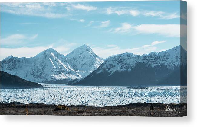 Glacier Canvas Print featuring the photograph Knik Glaicer 1 by Art Atkins
