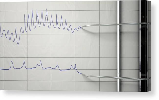 Lie Detector Canvas Print featuring the digital art Lie Detector Test by Allan Swart
