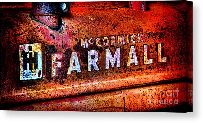 Mccormick Canvas Print featuring the photograph McCormick Farmall Grunge by Olivier Le Queinec