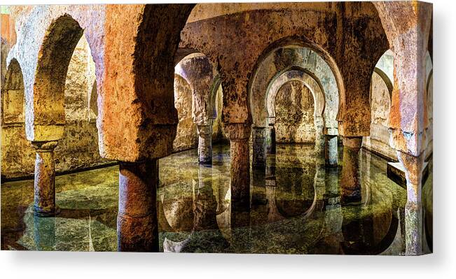 Cistern Canvas Print featuring the photograph Medieval Cistern in Caceres 02 by Weston Westmoreland