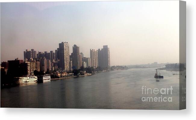 Water Canvas Print featuring the photograph On The Nile River by Jason Sentuf