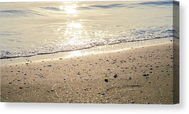 Shore Canvas Print featuring the photograph On the shining sea by AM FineArtPrints