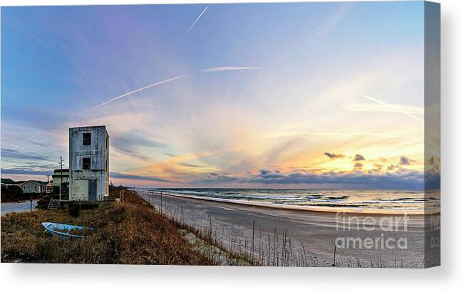 Sunrise Canvas Print featuring the photograph Pastel Tower by DJA Images
