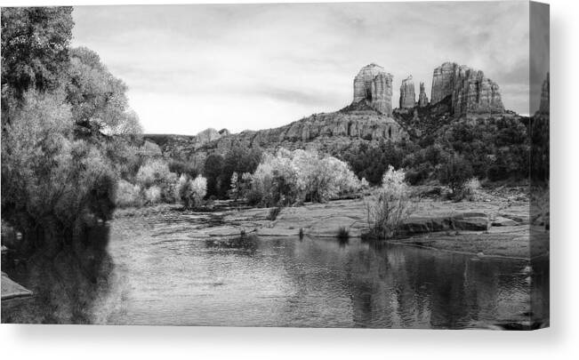 Cathedral Rock Canvas Print featuring the photograph Red Rock Crossing at Cathedral Rock by Bob Coates