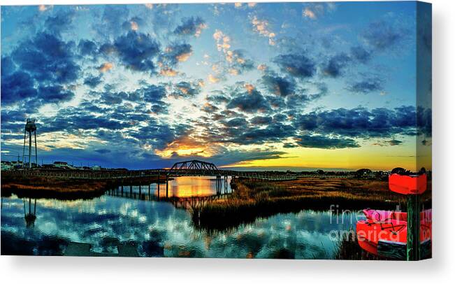 Surf City Canvas Print featuring the photograph Shimmering by DJA Images