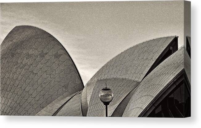 Sydney Canvas Print featuring the photograph Sydney Opera House Roof Detail by Roger Passman