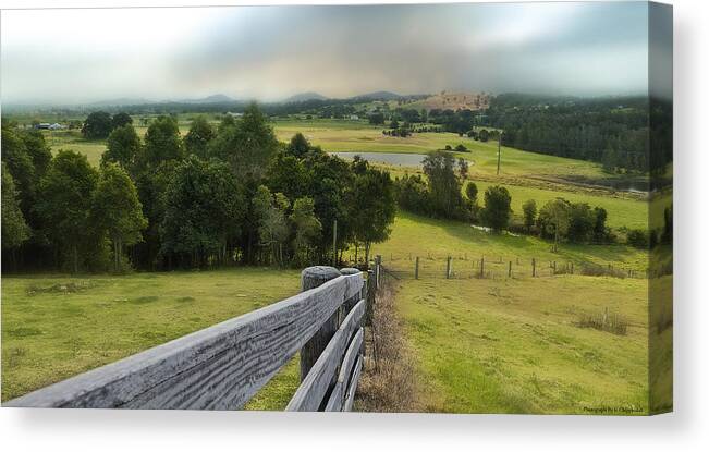 Landscape Photography Canvas Print featuring the photograph Taree west 01 by Kevin Chippindall